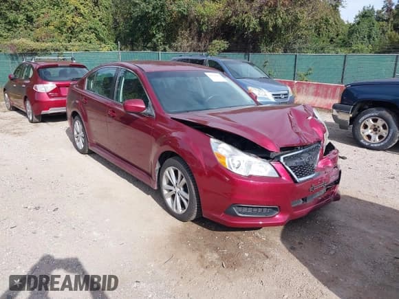 ✅ 2013 Subaru Legacy Premium • VIN: 4S3BMBC61D3040410 • Lot: 43376503. Listed on IAAI with 100,711 mi. Free auction sales archive from the USA and detailed vehicle history report at DreamBid. Image 1.