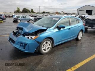 2018 Subaru Impreza Premium z VIN 4S3GTAB67J3728394, wystawiony jako Copart lot #86185835 z przebiegiem 96 126 mil mil oraz Szkoda całkowita • Salvage title. Historia ofert i sprzedaży dostępna na DreamBid. Obrazek 1.