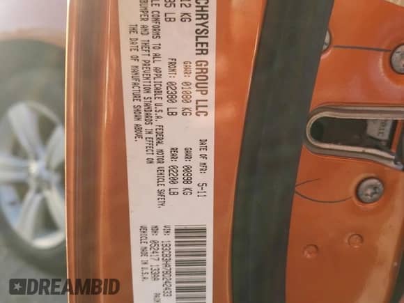 2011 Dodge Caliber Mainstreet с VIN 1B3CB3HA7BD242433, выставлен на аукционе Copart как лот 75895894 с пробегом 109 971 миль миль и Списание • Salvage title. История ставок и продаж доступна на DreamBid. Изображение 12.