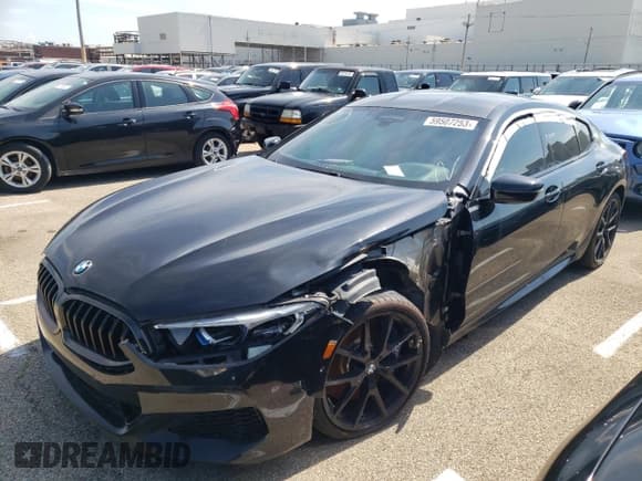 ✅ 2022 BMW 8 Series M850i • VIN: WBAGV8C08NCH71533 • Lot: 59507253. Listed on Copart with Not provided. Free auction sales archive from the USA and detailed vehicle history report at DreamBid. Image 2.