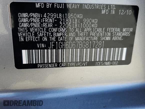 ✅ 2011 Subaru Impreza Outback Special Sports • VIN: JF1GH6D67BG817281 • Lot: 62389015. Wystawiony na Copart z przebiegiem 157 917 mil. Bezpłatny archiwum sprzedaży aukcyjnych z USA i szczegółowy raport historii pojazdu na DreamBid. Zdjęcie 12.