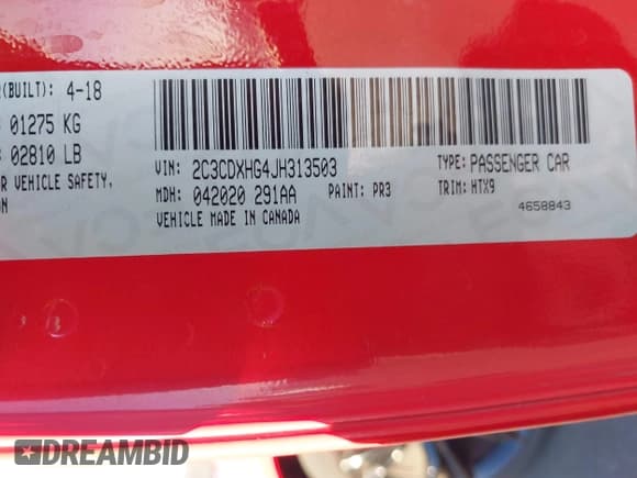 ✅ 2018 Dodge Charger SXT Plus • VIN: 2C3CDXHG4JH313503 • Lot: 43484456. Listed on IAAI with 99,402 mi. Free auction sales archive from the USA and detailed vehicle history report at DreamBid. Image 9.