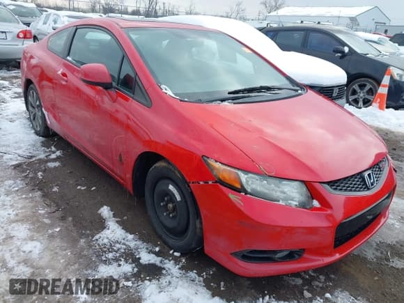 ✅ 2012 Honda Civic Si • VIN: 2HGFG4A53CH705349 • Lot: 43842970. Listed on IAAI with 139,154 mi. Free auction sales archive from the USA and detailed vehicle history report at DreamBid. Image 1.