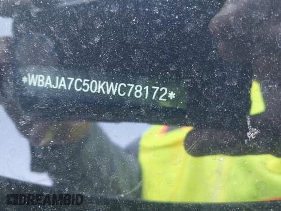 ✅ 2019 BMW 5 Series 530i xDrive • VIN: WBAJA7C50KWC78172 • Lot: 43521921. Listed on IAAI with 54,611 mi. Free auction sales archive from the USA and detailed vehicle history report at DreamBid. Image 18.