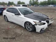 ✅ 2018 Infiniti Q50 Luxe • VIN: JN1EV7AP9JM362577 • Lot: 42780160. Listed on IAAI with 77,956 mi. Free auction sales archive from the USA and detailed vehicle history report at DreamBid. Image 1.