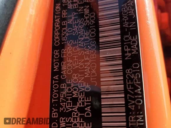 2012 Toyota Prius Two z VIN JTDKDTB30C1001900, wystawiony jako Copart lot #89910115 z przebiegiem 132 853 mil mil oraz Szkoda całkowita • Salvage title. Historia ofert i sprzedaży dostępna na DreamBid. Obrazek 12.