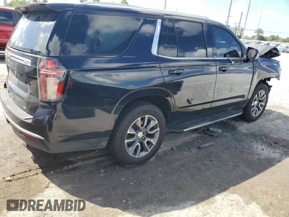 2022 Chevrolet Tahoe LT z VIN 1GNSCNKDXNR255391, wystawiony jako Copart lot #85759385 z przebiegiem Nie podano mil oraz Nie do naprawy • Non repairable. Historia ofert i sprzedaży dostępna na DreamBid. Obrazek 3.