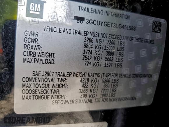 ✅ 2020 Chevrolet Silverado 1500 LTZ • VIN: 3GCUYGET3LG451588 • Lot: 95324355. Wystawiony na Copart z przebiegiem 117 631 mil. Bezpłatny archiwum sprzedaży aukcyjnych z USA i szczegółowy raport historii pojazdu na DreamBid. Zdjęcie 12.