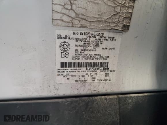 ✅ 2017 Ford Taurus Limited • VIN: 1FAHP2J8XHG131086 • Лот: 67208525. Опубликован ранее на Copart с пробегом 116 674 миль. Бесплатный доступ к архиву аукционных продаж из США и подробный отчёт об истории автомобиля на DreamBid. Изображение 12.