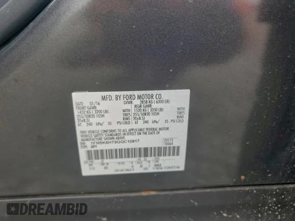 ✅ 2016 Ford Explorer Platinum • VIN: 1FM5K8HT9GGC10817 • Lot: 93605015. Wystawiony na Copart z przebiegiem 133 058 mil. Bezpłatny archiwum sprzedaży aukcyjnych z USA i szczegółowy raport historii pojazdu na DreamBid. Zdjęcie 14.