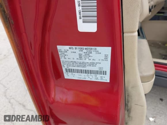 ✅ 2008 Ford Escape Limited • VIN: 1FMCU94178KE52807 • Lot: 42345083. Listed on IAAI with 193,672 mi. Free auction sales archive from the USA and detailed vehicle history report at DreamBid. Image 9.