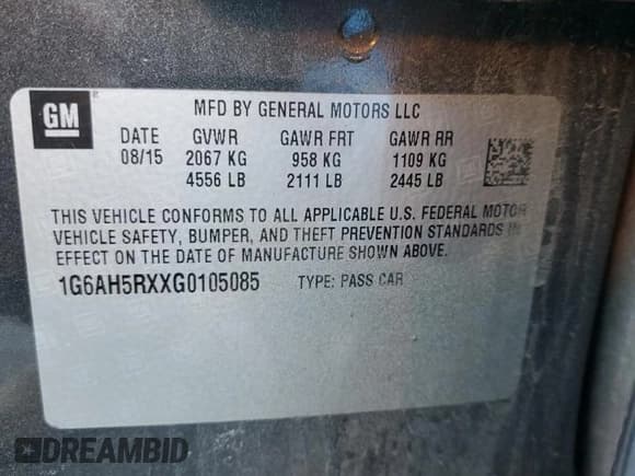 ✅ 2016 Cadillac ATS Luxury Collection AWD • VIN: 1G6AH5RXXG0105085 • Lot: 85900685. Wystawiony na Copart z przebiegiem 110 164 mil. Bezpłatny archiwum sprzedaży aukcyjnych z USA i szczegółowy raport historii pojazdu na DreamBid. Zdjęcie 12.