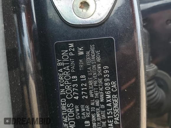 ✅ 2021 Kia Stinger GT-Line • VIN: KNAE15LAXM6089399 • Lot: 68594005. Wystawiony na Copart z przebiegiem 110 265 mil. Bezpłatny archiwum sprzedaży aukcyjnych z USA i szczegółowy raport historii pojazdu na DreamBid. Zdjęcie 12.