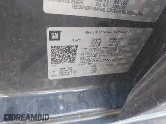 2021 Chevrolet Silverado 1500 Custom с VIN 1GCPYBEK3MZ200028, выставлен на аукционе IAAI как лот 41983618 с пробегом 98 111 миль миль и . История ставок и продаж доступна на DreamBid. Изображение 9.