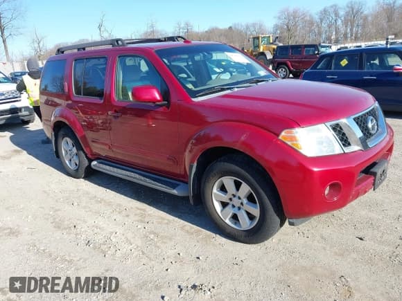 ✅ 2008 Nissan Pathfinder S • VIN: 5N1AR18B78C659222 • Lot: 41746178. Listed on IAAI with 113,532 mi. Free auction sales archive from the USA and detailed vehicle history report at DreamBid. Image 1.