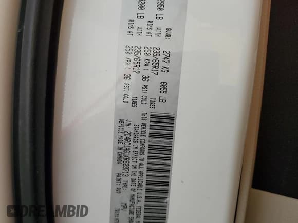 ✅ 2019 Chrysler Pacifica L • VIN: 2C4RC1AG1KR629713 • Lot: 42801775. Listed on Copart with 119,036 mi. Free auction sales archive from the USA and detailed vehicle history report at DreamBid. Image 13.