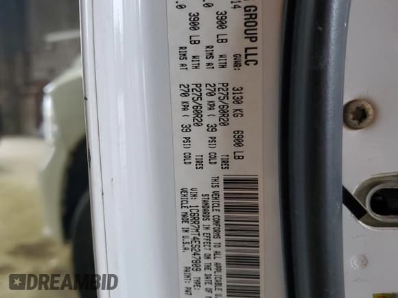 ✅ 2014 Ram 1500 Sport • VIN: 1C6RR7MT4ES247809 • Lot: 87208215. Listed on Copart with 248,521 mi. Free auction sales archive from the USA and detailed vehicle history report at DreamBid. Image 12.