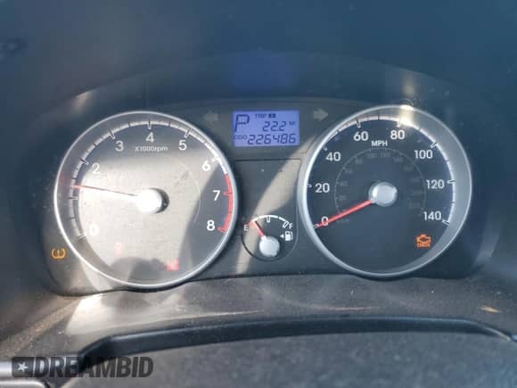 2011 Hyundai Accent GLS z VIN KMHCN4AC1BU606400, wystawiony jako Copart lot #76609004 z przebiegiem 226 486 mil mil oraz Szkoda całkowita • Salvage title. Historia ofert i sprzedaży dostępna na DreamBid. Obrazek 9.