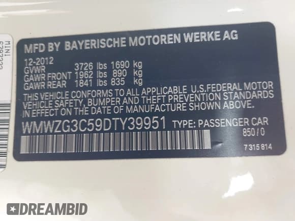 ✅ 2013 MINI Clubman S • VIN: WMWZG3C59DTY39951 • Lot: 41842630. Wystawiony na IAAI z przebiegiem 57 695 mil. Bezpłatny archiwum sprzedaży aukcyjnych z USA i szczegółowy raport historii pojazdu na DreamBid. Zdjęcie 9.