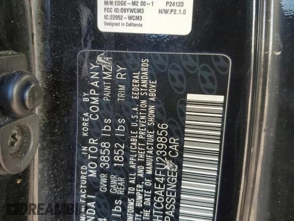 ✅ 2015 Hyundai Veloster Turbo • VIN: KMHTC6AE4FU239856 • Lot: 84735344. Wystawiony na Copart z przebiegiem 70 209 mil. Bezpłatny archiwum sprzedaży aukcyjnych z USA i szczegółowy raport historii pojazdu na DreamBid. Zdjęcie 12.