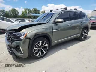 ✅ 2025 Volkswagen Atlas SEL Premium R-Line • VIN: 1V2FR2CA3SC556366 • Lot: 69452005. Listed on Copart with 3,987 mi. Free auction sales archive from the USA and detailed vehicle history report at DreamBid. Image 1.