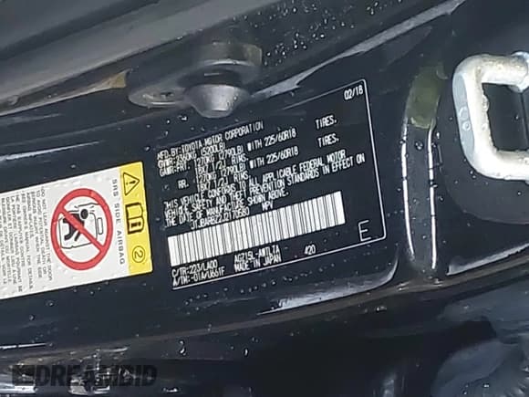 ✅ 2018 Lexus NX 300 • VIN: JTJBARBZ2J2170580 • Lot: 43394700. Listed on IAAI with 86,546 mi. Free auction sales archive from the USA and detailed vehicle history report at DreamBid. Image 9.