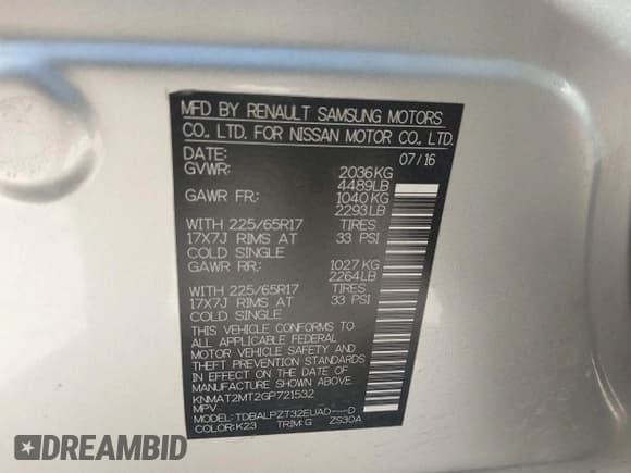 ✅ 2016 Nissan Rogue SV • VIN: KNMAT2MT2GP721532 • Lot: 43560618. Wystawiony na IAAI z przebiegiem 90 707 mil. Bezpłatny archiwum sprzedaży aukcyjnych z USA i szczegółowy raport historii pojazdu na DreamBid. Zdjęcie 9.