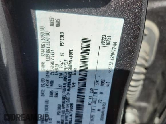 ✅ 2020 Ford Ranger XLT • VIN: 1FTER4FH8LLA73605 • Lot: 81273095. Wystawiony na Copart z przebiegiem 69 176 mil. Bezpłatny archiwum sprzedaży aukcyjnych z USA i szczegółowy raport historii pojazdu na DreamBid. Zdjęcie 13.