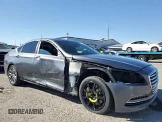 2016 Hyundai Genesis 3.8L with VIN KMHGN4JE6GU114018, listed as a Copart auction lot 75476954 with 115,344 mi miles and Salvage title. Bid and sale history available at DreamBid. Image 4.