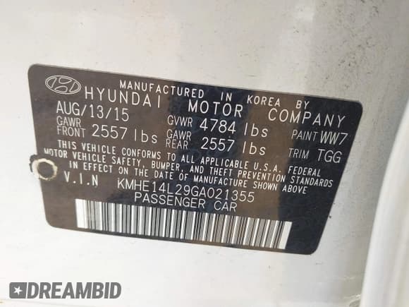 ✅ 2016 Hyundai Sonata • VIN: KMHE14L29GA021355 • Лот: 43240312. Опубликован ранее на IAAI с пробегом 87 076 миль. Бесплатный доступ к архиву аукционных продаж из США и подробный отчёт об истории автомобиля на DreamBid. Изображение 9.