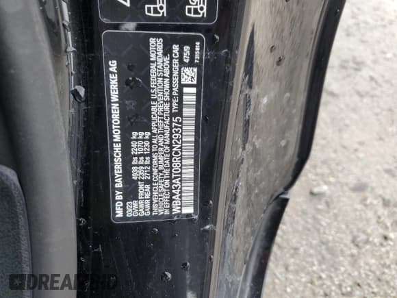 ✅ 2024 BMW 4 Series 430i xDrive • VIN: WBA43AT08RCN29375 • Lot: 48064245. Listed on Copart with Not provided. Free auction sales archive from the USA and detailed vehicle history report at DreamBid. Image 12.