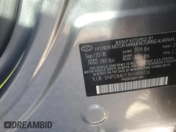 ✅ 2019 Hyundai Elantra Value Edition • VIN: 5NPD84LF3KH408726 • Lot: 92204965. Listed on Copart with 142,038 mi. Free auction sales archive from the USA and detailed vehicle history report at DreamBid. Image 12.