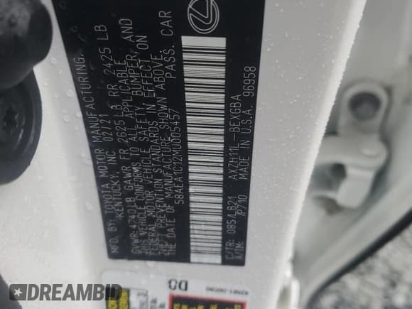 ✅ 2021 Lexus ES 300h Luxury • VIN: 58AEA1C12MU005457 • Lot: 90058725. Wystawiony na Copart z przebiegiem 53 766 mil. Bezpłatny archiwum sprzedaży aukcyjnych z USA i szczegółowy raport historii pojazdu na DreamBid. Zdjęcie 13.