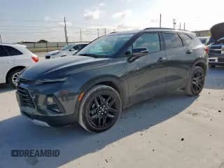 2020 Chevrolet Blazer LT z VIN 3GNKBJRS1LS616128, wystawiony jako Copart lot #61290695 z przebiegiem 39 620 mil mil oraz Czysty tytuł • Clean title. Historia ofert i sprzedaży dostępna na DreamBid. Obrazek 1.
