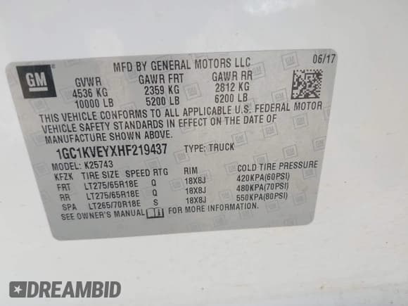 ✅ 2017 Chevrolet Silverado 2500HD LT • VIN: 1GC1KVEYXHF219437 • Lot: 42540161. Wystawiony na IAAI z przebiegiem 195 591 mil. Bezpłatny archiwum sprzedaży aukcyjnych z USA i szczegółowy raport historii pojazdu na DreamBid. Zdjęcie 9.