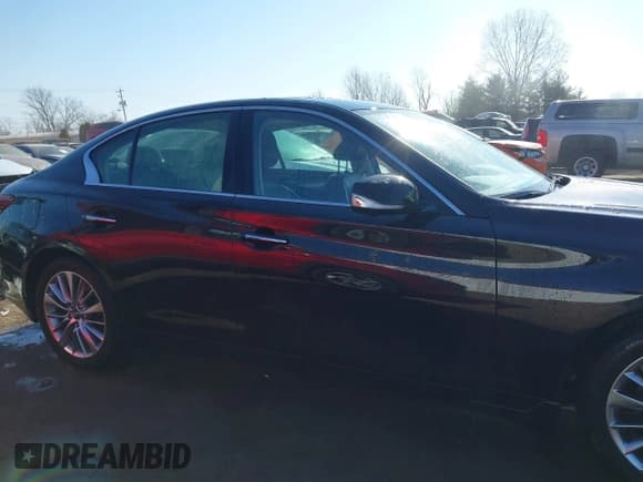 ✅ 2023 Infiniti Q50 Luxe • VIN: JN1EV7BR3PM542405 • Lot: 41737342. Listed on IAAI with 12,353 mi. Free auction sales archive from the USA and detailed vehicle history report at DreamBid. Image 14.