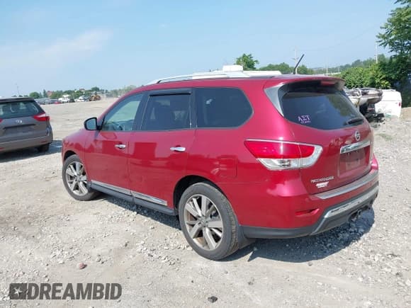 ✅ 2015 Nissan Pathfinder Platinum • VIN: 5N1AR2MM9FC653285 • Lot: 42810357. Listed on IAAI with 82,800 mi. Free auction sales archive from the USA and detailed vehicle history report at DreamBid. Image 3.