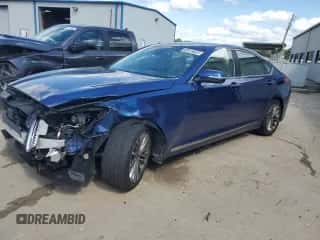 2015 Hyundai Genesis 3.8L z VIN KMHGN4JE6FU073355, wystawiony jako Copart lot #73350734 z przebiegiem 84 960 mil mil oraz Czysty tytuł • Clean title. Historia ofert i sprzedaży dostępna na DreamBid. Obrazek 1.