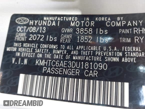 ✅ 2013 Hyundai Veloster Turbo • VIN: KMHTC6AE3DU181090 • Lot: 43024341. Wystawiony na IAAI z przebiegiem 152 140 mil. Bezpłatny archiwum sprzedaży aukcyjnych z USA i szczegółowy raport historii pojazdu na DreamBid. Zdjęcie 9.