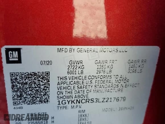 ✅ 2020 Cadillac XT5 Premium Luxury FWD • VIN: 1GYKNCRS3LZ217679 • Лот: 84653855. Опубликован ранее на Copart с пробегом 47 741 миль. Бесплатный доступ к архиву аукционных продаж из США и подробный отчёт об истории автомобиля на DreamBid. Изображение 14.