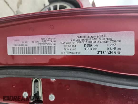 2018 Dodge Charger Daytona 392 with VIN 2C3CDXGJ3JH313165, listed as a Copart auction lot 71654005 with 56,533 mi miles and Salvage title. Bid and sale history available at DreamBid. Image 13.