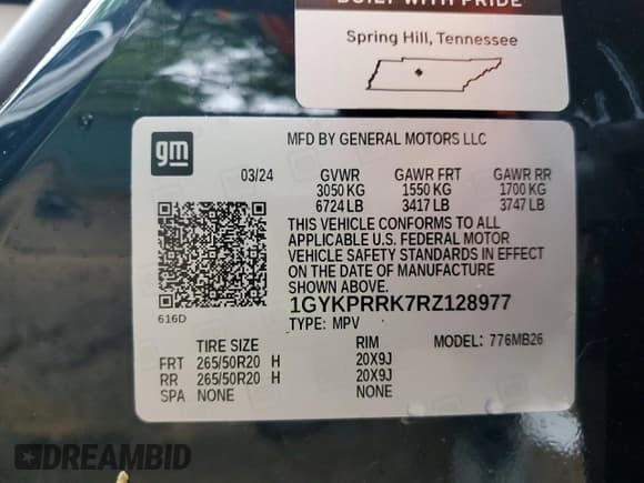 ✅ 2024 Cadillac LYRIQ Luxury • VIN: 1GYKPRRK7RZ128977 • Lot: 56977065. Wystawiony na Copart z przebiegiem 4 162 mil. Bezpłatny archiwum sprzedaży aukcyjnych z USA i szczegółowy raport historii pojazdu na DreamBid. Zdjęcie 13.