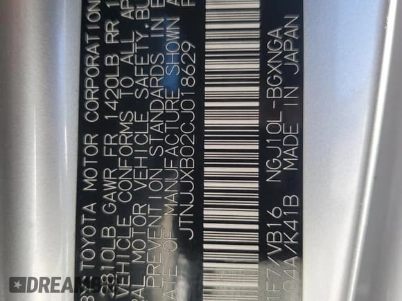 ✅ 2012 Scion iQ • VIN: JTNJJXB02CJ018629 • Lot: 91115535. Wystawiony na Copart z przebiegiem 73 261 mil. Bezpłatny archiwum sprzedaży aukcyjnych z USA i szczegółowy raport historii pojazdu na DreamBid. Zdjęcie 12.