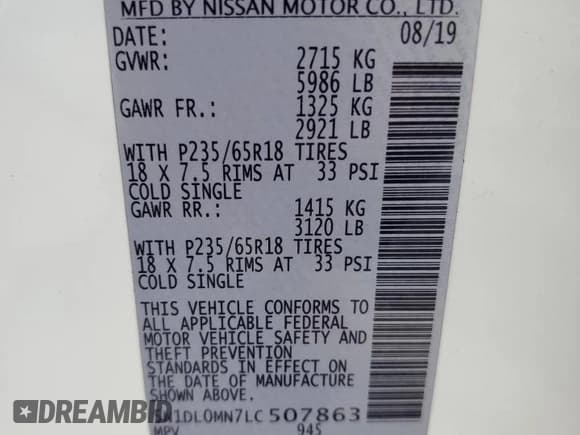 ✅ 2020 Infiniti QX60 Luxe • VIN: 5N1DL0MN7LC507863 • Lot: 64065655. Wystawiony na Copart z przebiegiem 51 467 mil. Bezpłatny archiwum sprzedaży aukcyjnych z USA i szczegółowy raport historii pojazdu na DreamBid. Zdjęcie 14.