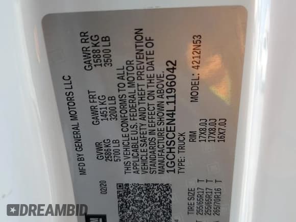 ✅ 2020 Chevrolet Colorado 2WD LT • VIN: 1GCHSCEN4L1196042 • Лот: 80194195. Опубликован ранее на Copart с пробегом 129 070 миль. Бесплатный доступ к архиву аукционных продаж из США и подробный отчёт об истории автомобиля на DreamBid. Изображение 12.