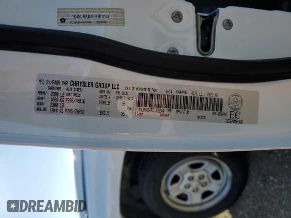 ✅ 2015 Jeep Patriot Altitude • VIN: 1C4NJRAB4FD101244 • Лот: 89468475. Опубликован ранее на Copart с пробегом 277 578 миль. Бесплатный доступ к архиву аукционных продаж из США и подробный отчёт об истории автомобиля на DreamBid. Изображение 13.