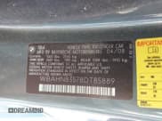 ✅ 2008 BMW 7 Series 750Li • VIN: WBAHN83578DT85889 • Lot: 43824431. Listed on IAAI with 172,957 mi. Free auction sales archive from the USA and detailed vehicle history report at DreamBid. Image 9.