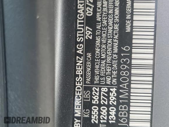 ✅ 2021 Mercedes-Benz CLS 53 AMG • VIN: W1K2J6BB1MA089316 • Лот: 89297985. Опубликован ранее на Copart с пробегом 20 060 миль. Бесплатный доступ к архиву аукционных продаж из США и подробный отчёт об истории автомобиля на DreamBid. Изображение 12.