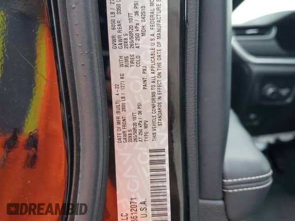 2022 Jeep Grand Cherokee Altitude с VIN 1C4RJGAG0N8612071, выставлен на аукционе Copart как лот 88852025 с пробегом 27 162 миль миль и Списание • Salvage title. История ставок и продаж доступна на DreamBid. Изображение 13.