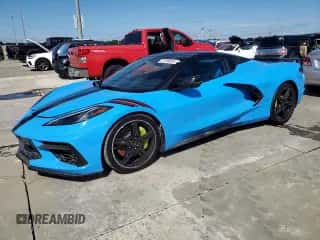 2023 Chevrolet Corvette 3LT z VIN 1G1YC3D43P5115903, wystawiony jako Copart lot #73788934 z przebiegiem Nie podano mil oraz Szkoda całkowita • Salvage title. Historia ofert i sprzedaży dostępna na DreamBid. Obrazek 1.